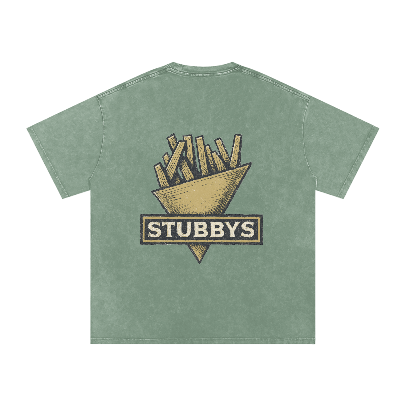 FRIES LOGO SNOW WASHED TEE