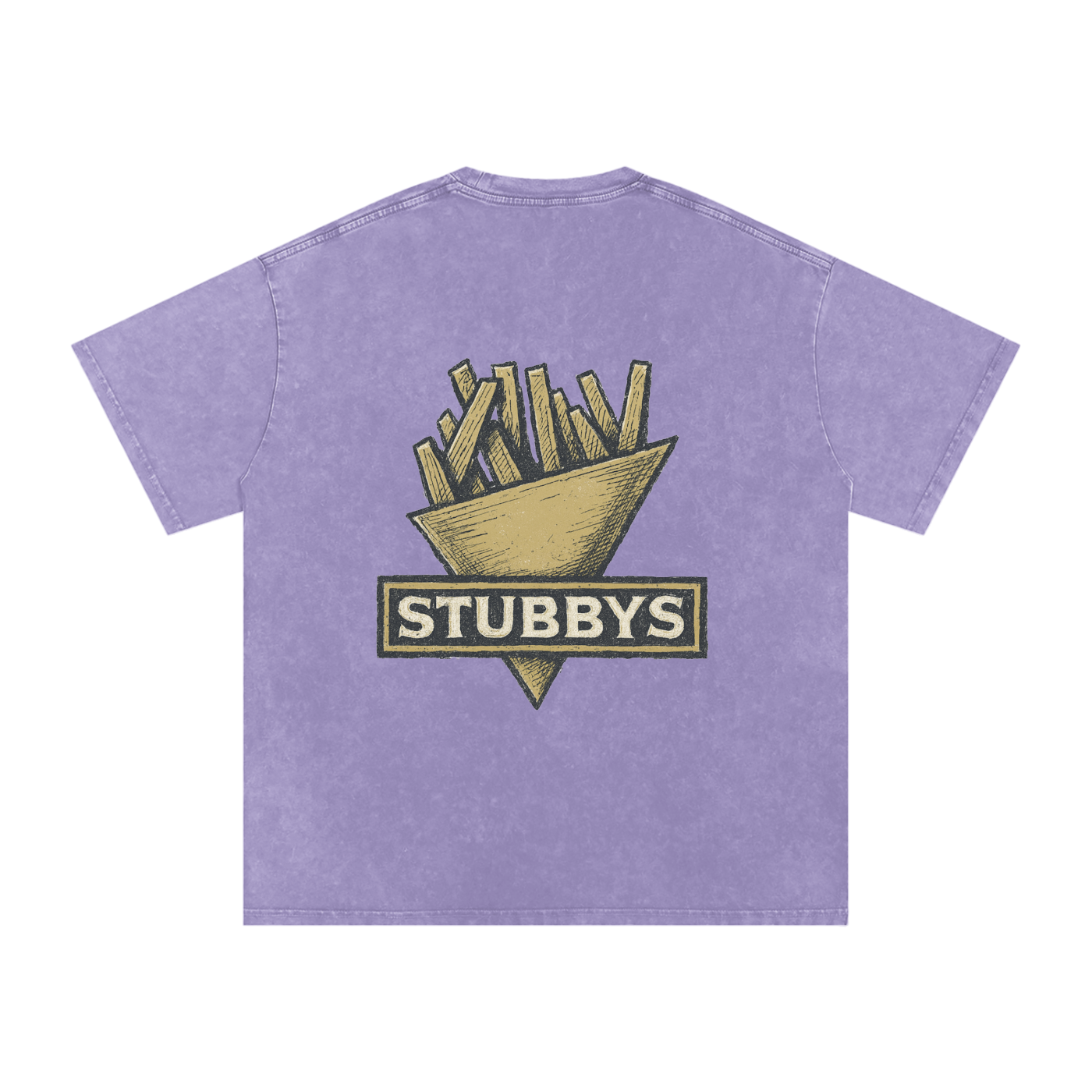 FRIES LOGO SNOW WASHED TEE