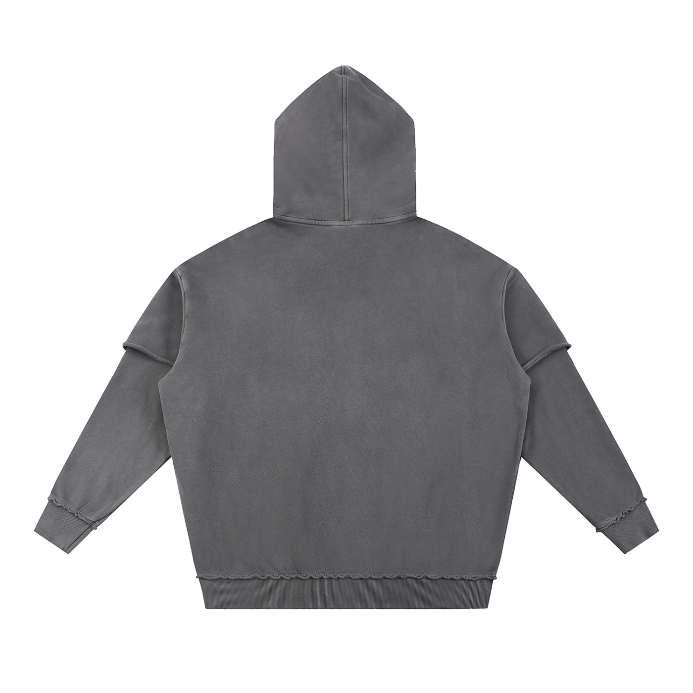 SNOW WASHED DOUBLE LAYER HOODIE